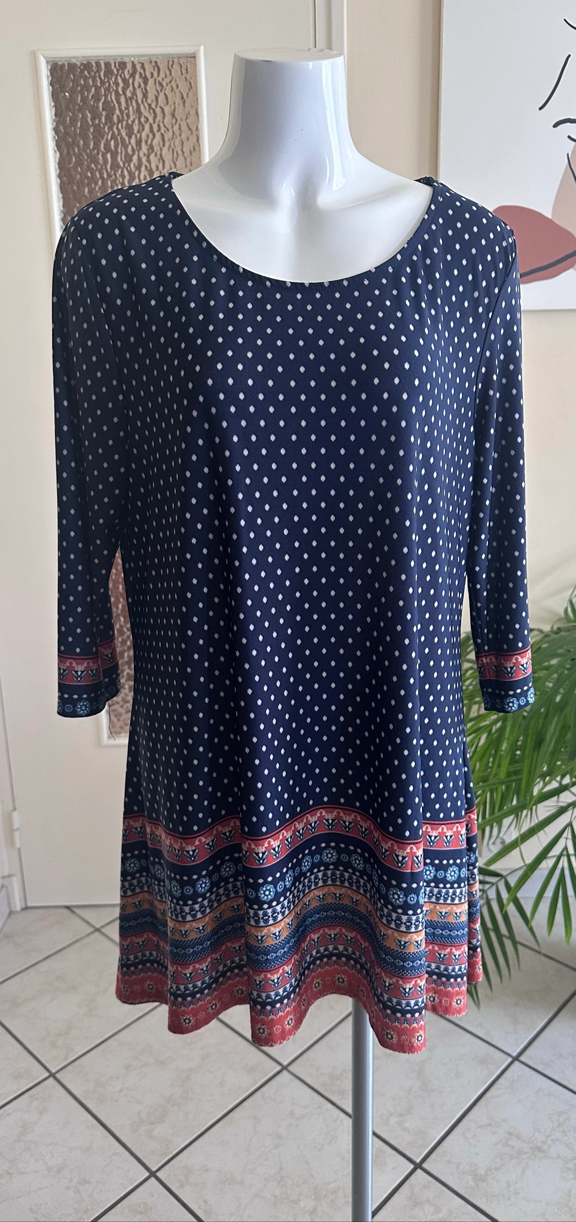 Blouse Tunique Longue Femme Taille 5 – Manches Longues – Excellent État